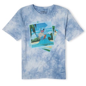 Camiseta unisex Squirtle In The Sun, Sea, Sand de Pokémon - Corbata azul