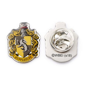 Harry Potter Hufflepuff Crest Pin Badge - Silver