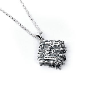 Harry Potter Monster Book Charm Necklace - Silver
