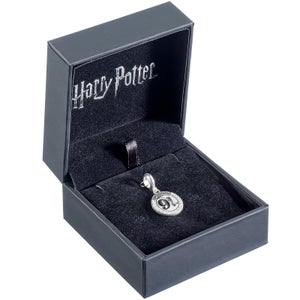 Harry Potter Platform 9 3/4 Slider Charm Embellished with Crystals - Silver