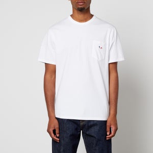 Maison Kitsuné Men's Tricolor Fox Patch Pocket T-Shirt - White