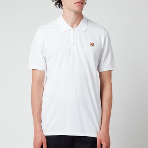 Maison Kitsuné Men's Fox Head Patch Polo Shirt - White