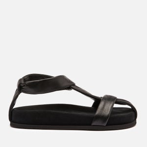 Neous Women's Proxima Leather Flat Sandals - Black