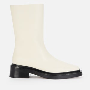 Neous Women's Bosona Leather Mid Calf Boots - Cream