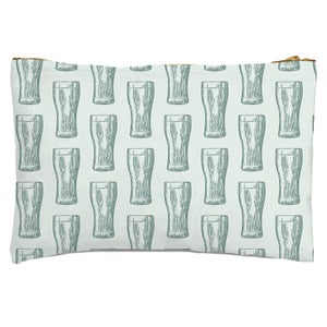 Beer Glass Pattern Zipped Pouch