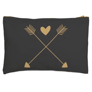 Hearts And Arrows Zipped Pouch