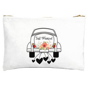 Just Married Car Zipped Pouch
