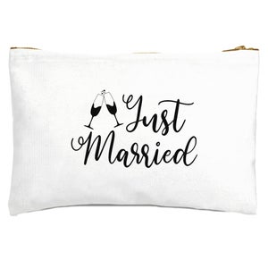 Just Married Signature Zipped Pouch
