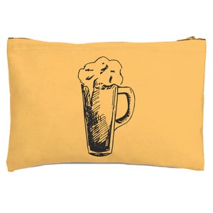 Beer Glass Zipped Pouch