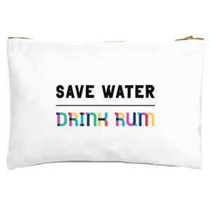 Save Water, Drink Rum Zipped Pouch