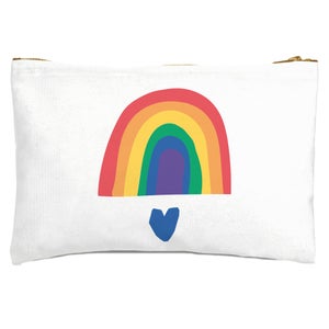 Rainbow And Heart Zipped Pouch