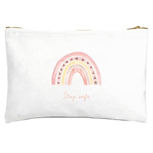 Stay Safe Pink Heart Zipped Pouch