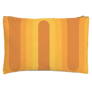 Yellow Groove Zipped Pouch
