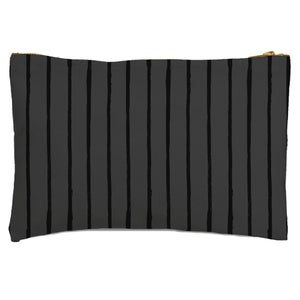 Inky Vertical Stripes Zipped Pouch