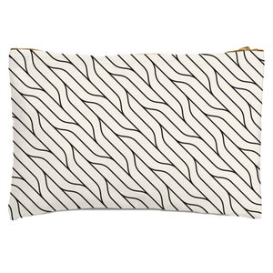 Diagonal Warped Lines Zipped Pouch