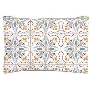 Moroccan Tiles Zipped Pouch