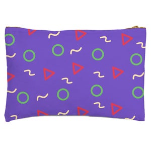 Circles, Triangles And Squiggles Zipped Pouch