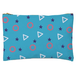 Circles, Triangles And Stars Zipped Pouch