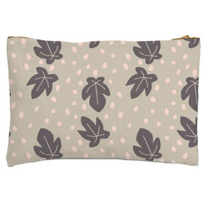 Dotty Leaves Zipped Pouch