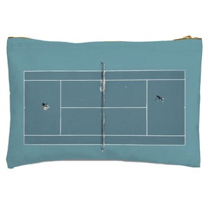 Teal Court Zipped Pouch