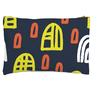 Abstract Tribal Semi Circle Patterns Zipped Pouch