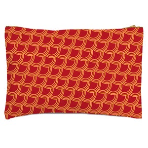 Chinese Pattern Red Zipped Pouch