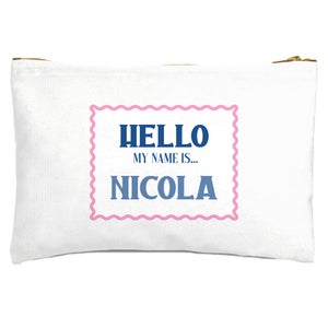 Hello My Name Is Nicola Zipped Pouch