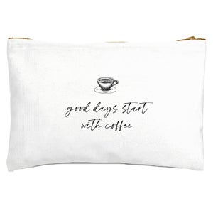Good Days Start With Coffee Zipped Pouch