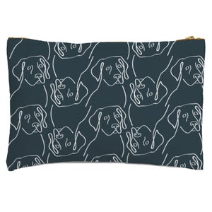 Abstract Dog Pattern Zipped Pouch