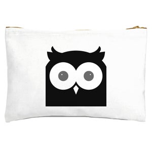 Black Owl Zipped Pouch