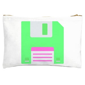 Green Floppy Disk Zipped Pouch