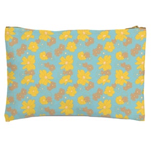 60s Floral Zipped Pouch