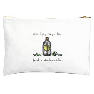 Whiskey Quote Zipped Pouch