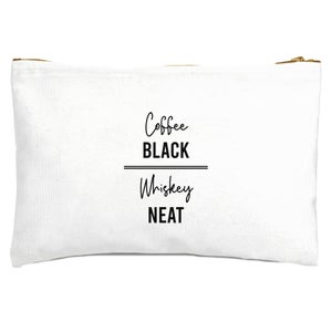 Coffee Black Whiskey Neat Zipped Pouch