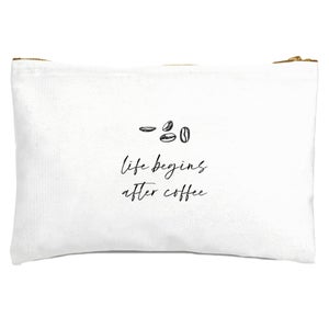Life Begins After Coffee Zipped Pouch