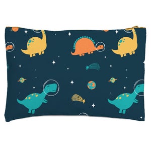 Space Dino Pattern Zipped Pouch