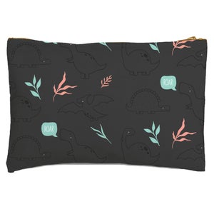 Pastel Dino Pattern Zipped Pouch