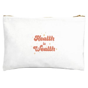 Health Is Wealth Zipped Pouch