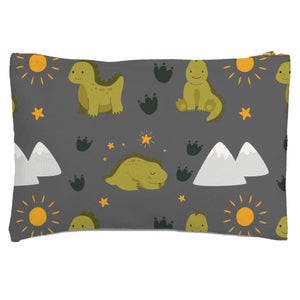 Green Dino Zipped Pouch