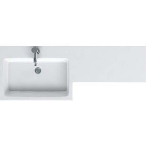 MyPlan White Worktop with Integrated Basin - 1200mm Left Hand