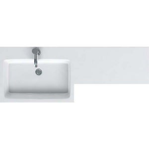 MyPlan White Worktop with Integrated Basin - 1200mm Left Hand