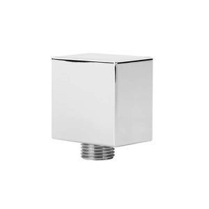Square Shower outlet wall elbow - Chrome