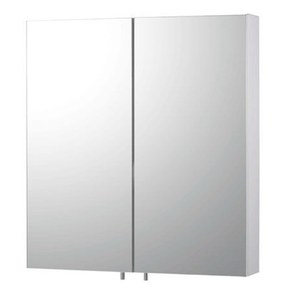 Stainless Steel Double Door Bathroom Mirror Cabinet