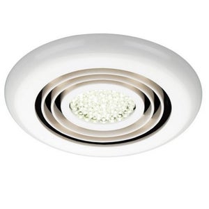 Rapide Inline Ceiling Mounted Bathroom Extractor Fan with LED Lighting - White