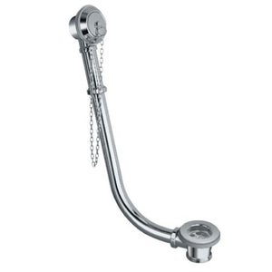 Double Ended Exposed Bath Waste with Plug and Chain - Chrome