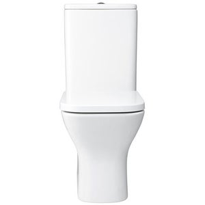 Scene White Close Coupled Toilet with Soft Close Toilet Seat