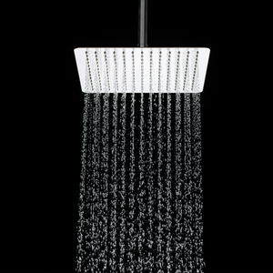 Piano 200mm Square Shower Head with long square Wall Arm