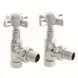 Angled Crosshead Chrome Radiator Valve & Lockshield Manual