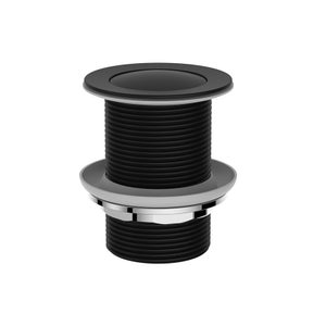 Aero Unslotted Click Clack Bath Waste - Matt Black
