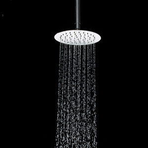 Piano 200mm Round Shower Head with long Ceiling Arm